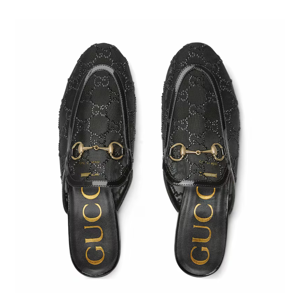 Gucci Women's GG crystal Princetown slipper
