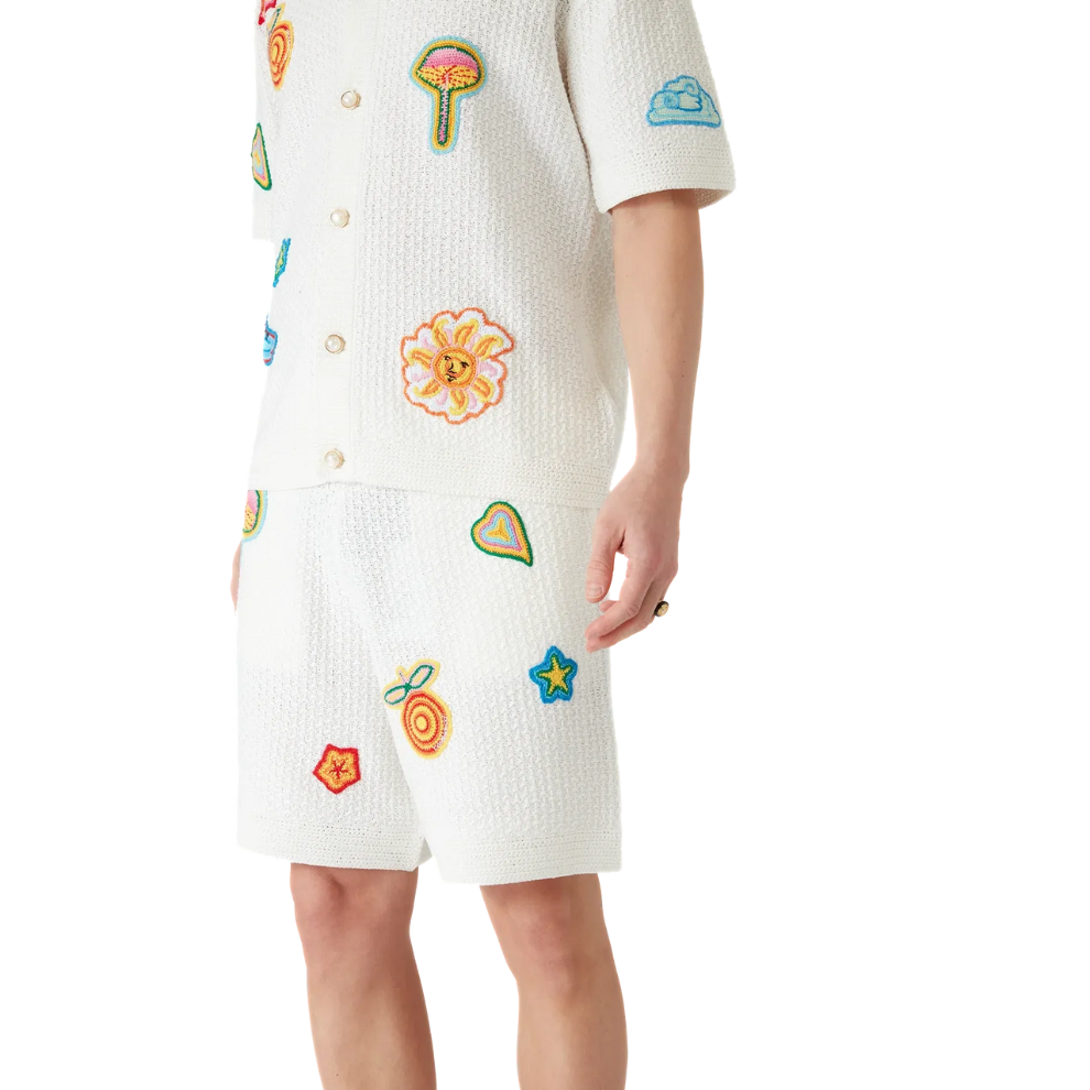 CASABLANCA Motif Crochet Shorts