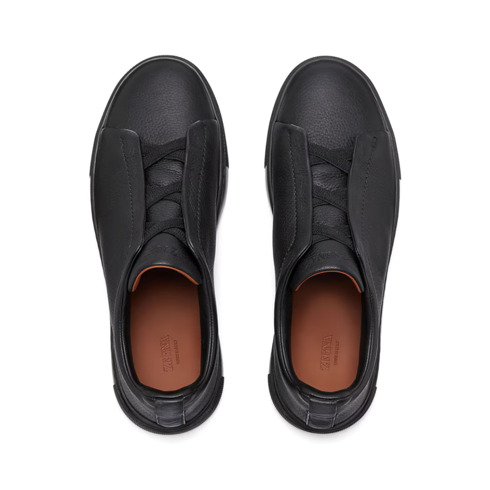 ZEGNA Black Deerskin Triple Stitch™