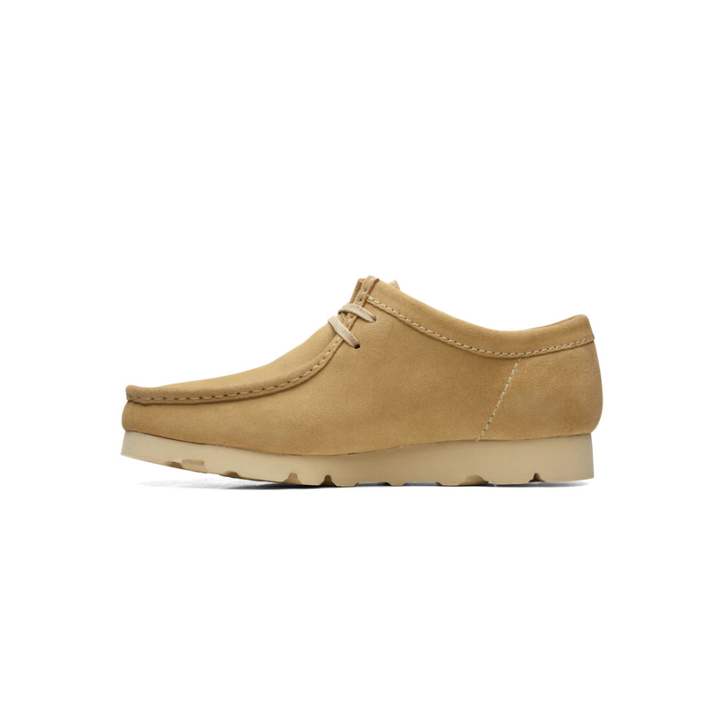 Clarks Wallabee GTX derby lace-up in beige suede