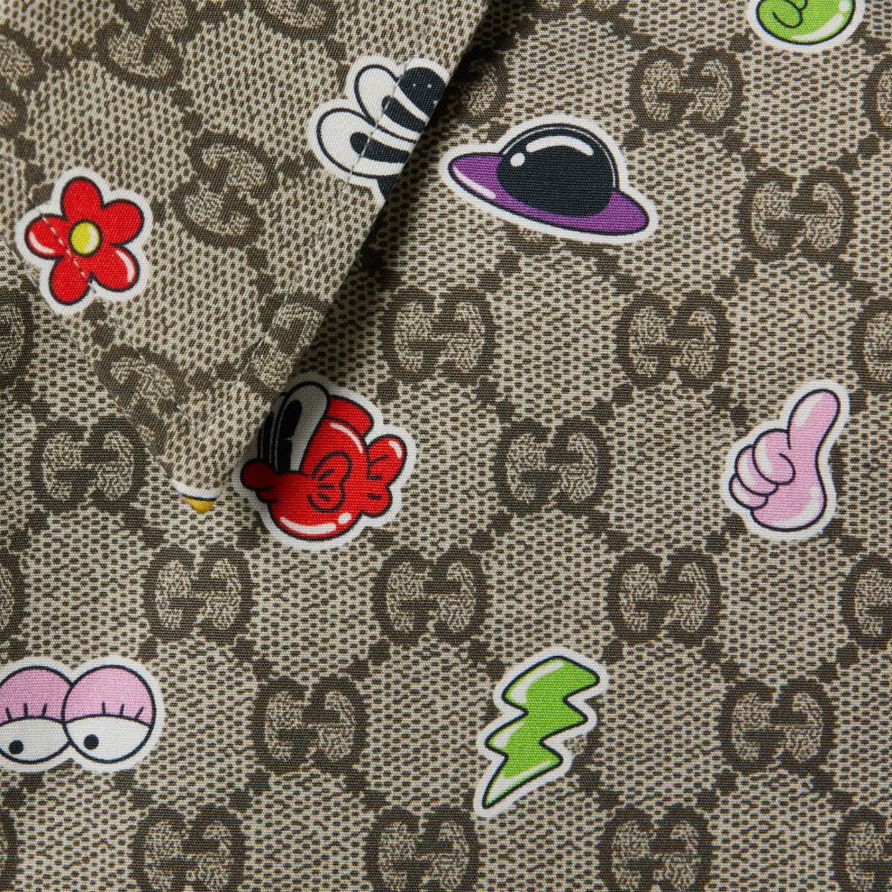 GUCCI COTTON POPLIN SHIRT WITH PRINT
