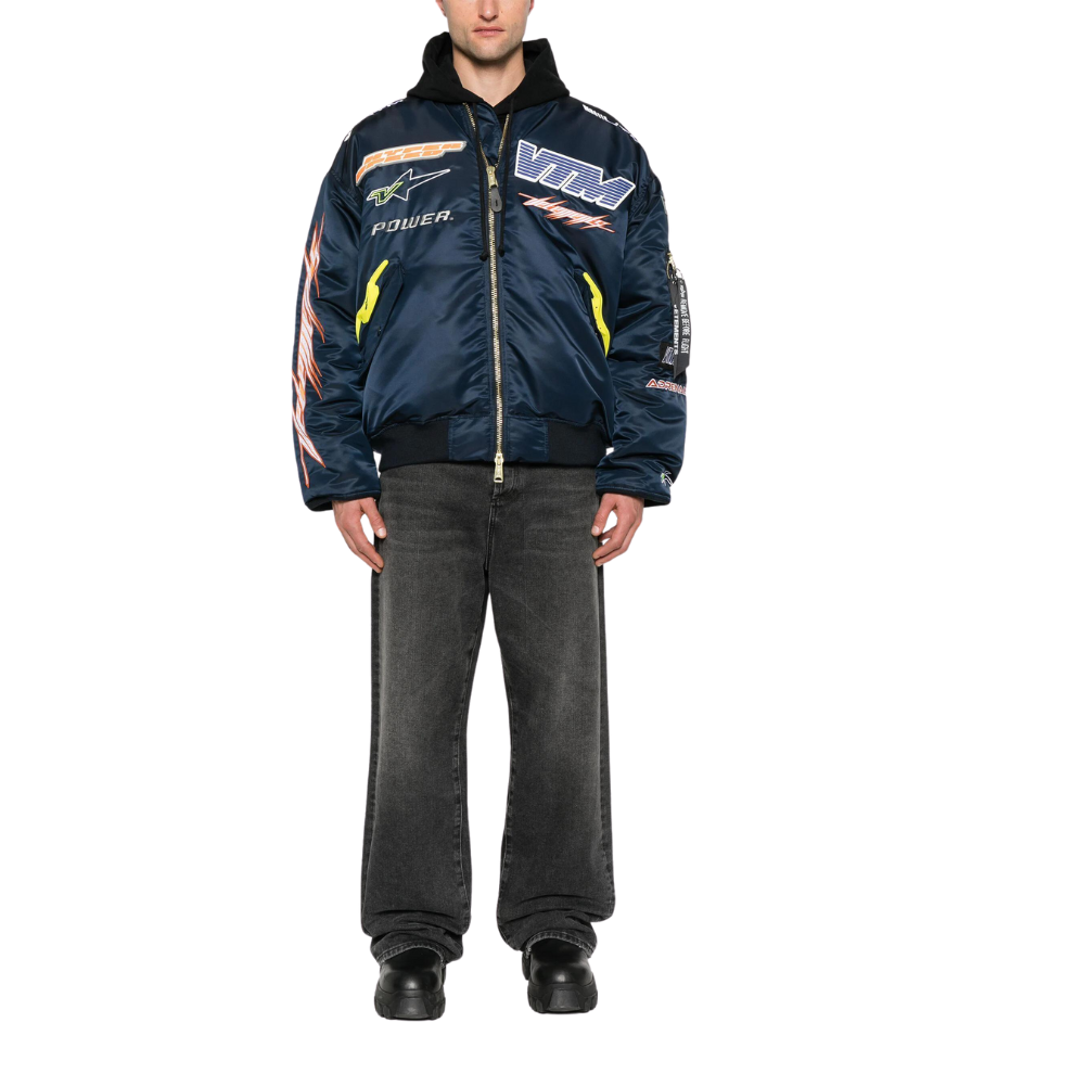 VETEMENTS logo-appliqué bomber jacket
