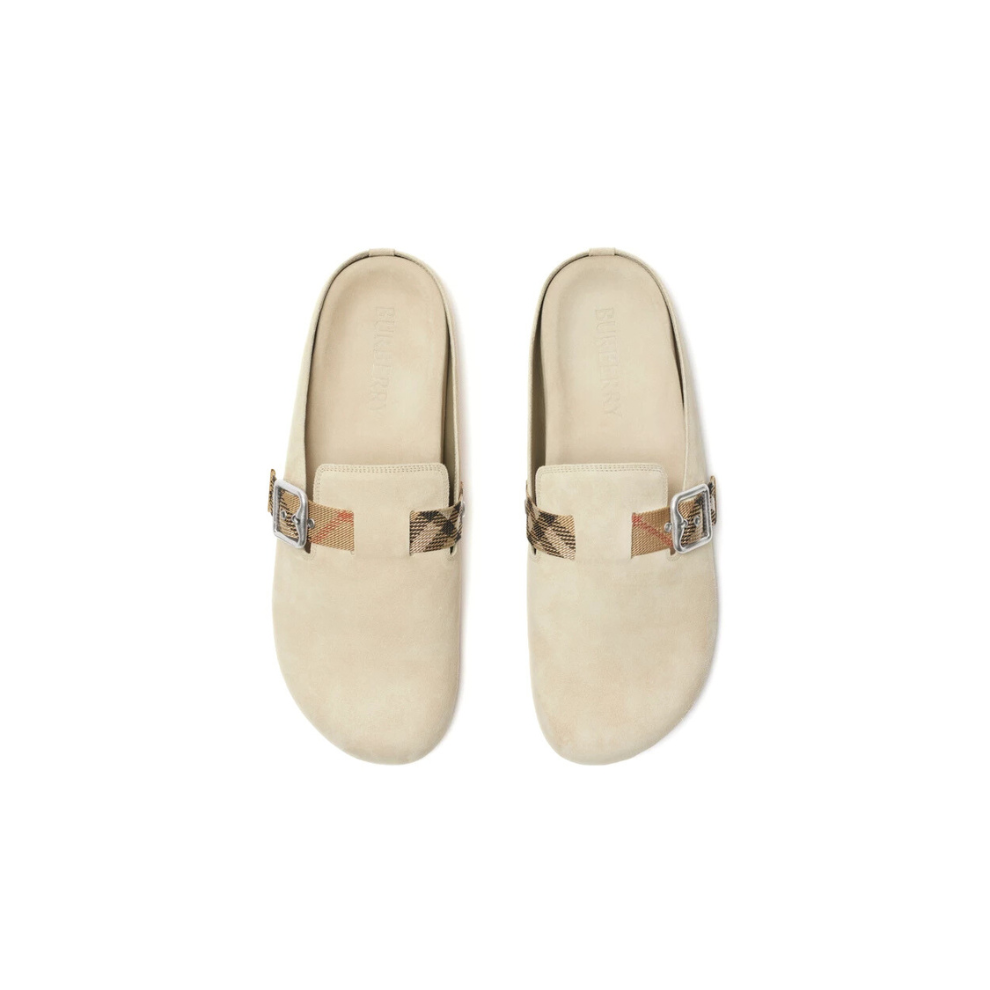 Burberry Check Suede Urchin Clogs