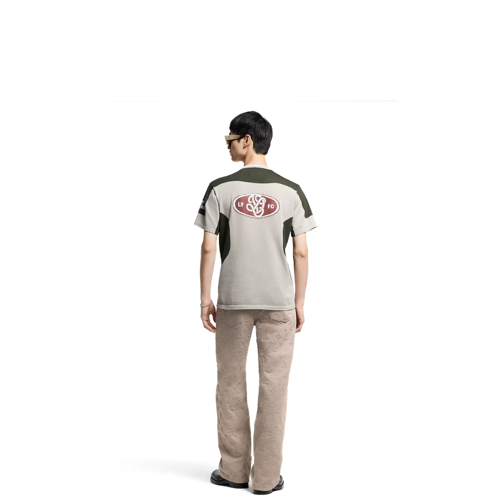 Louis Vuitton Intarsia Short-Sleeved V-Neck Top