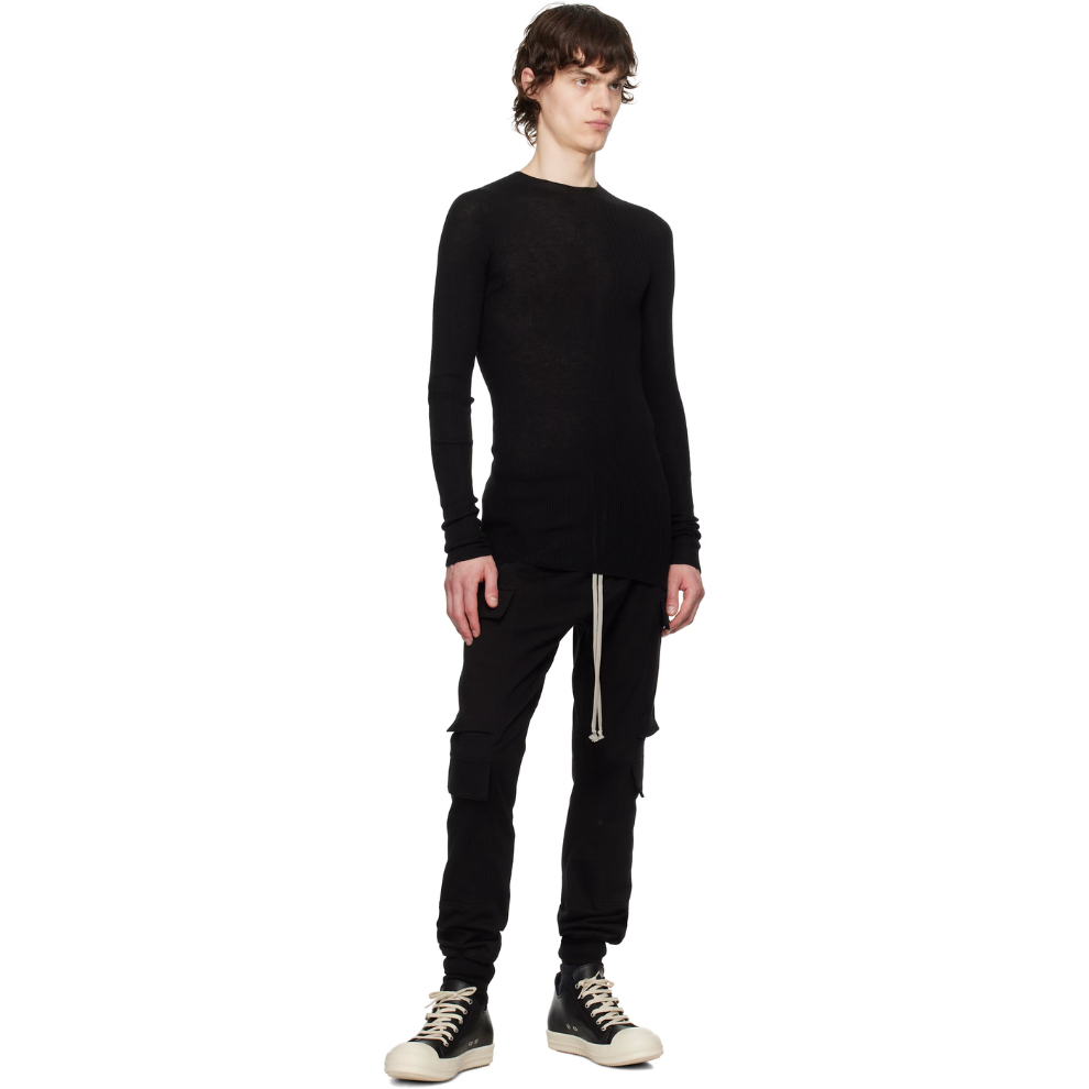 Rick Owens Black Hollywood Low Sneaks Sneakers