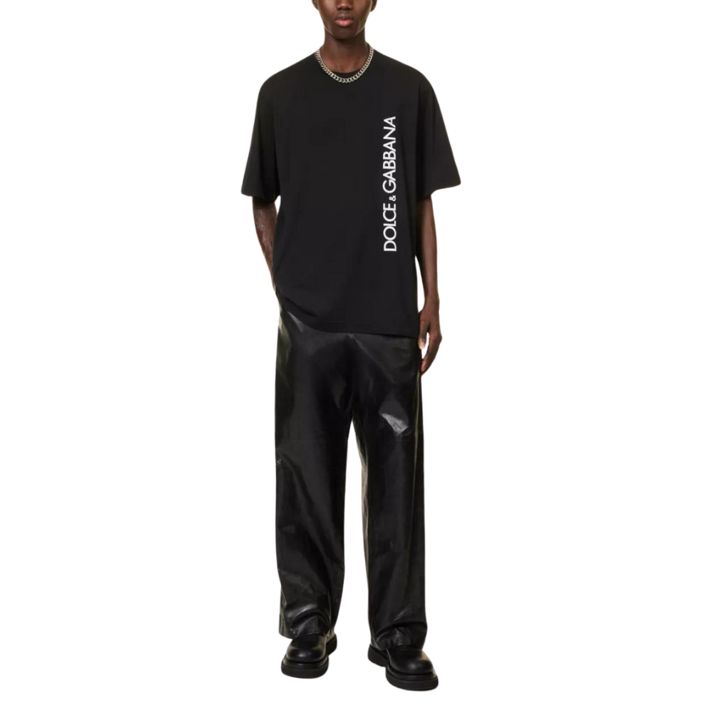 DOLCE & GABBANA Stamped brand-logo cotton-jersey T-shirt
