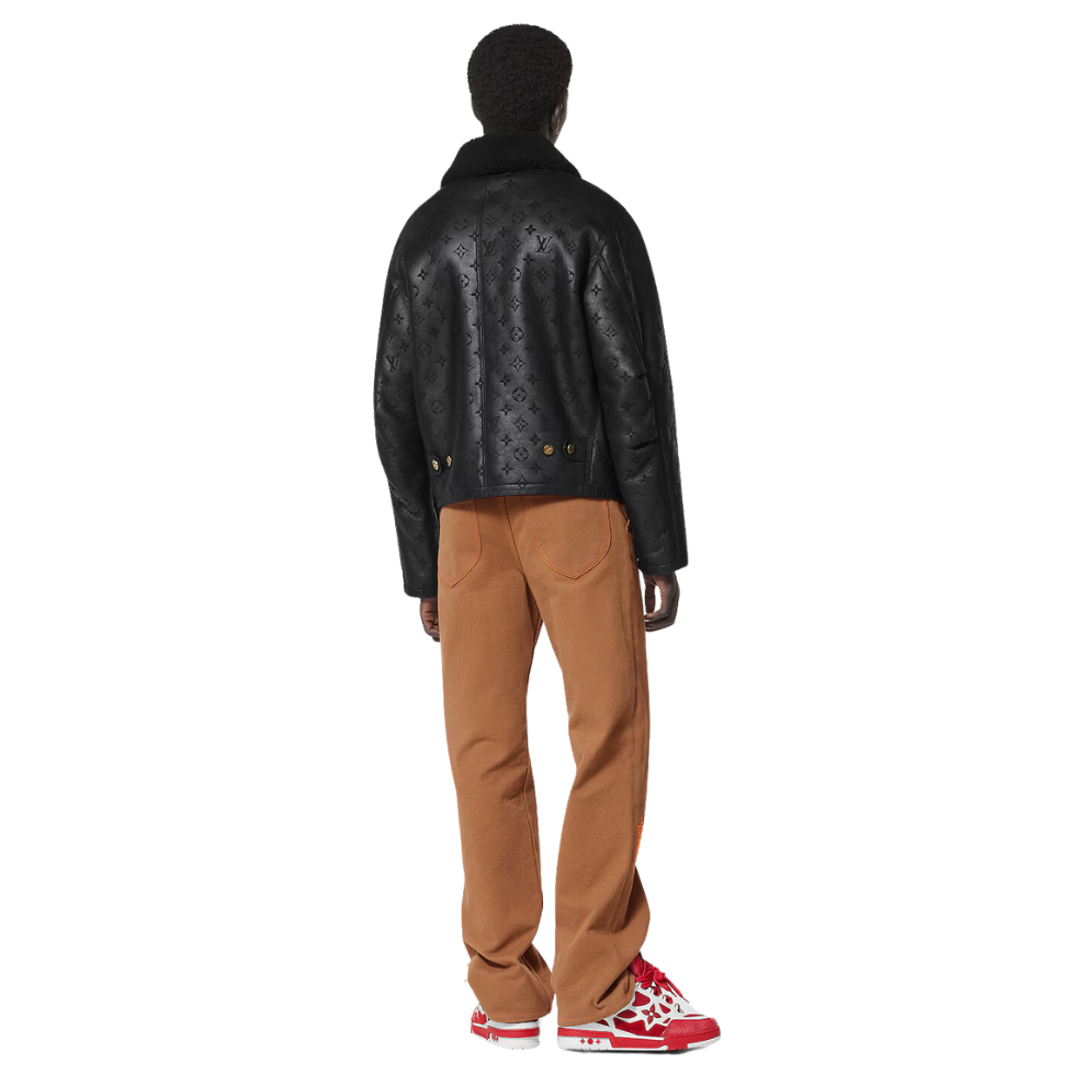 LOUIS VUITTON Shearling Embossed Monogram Jacket