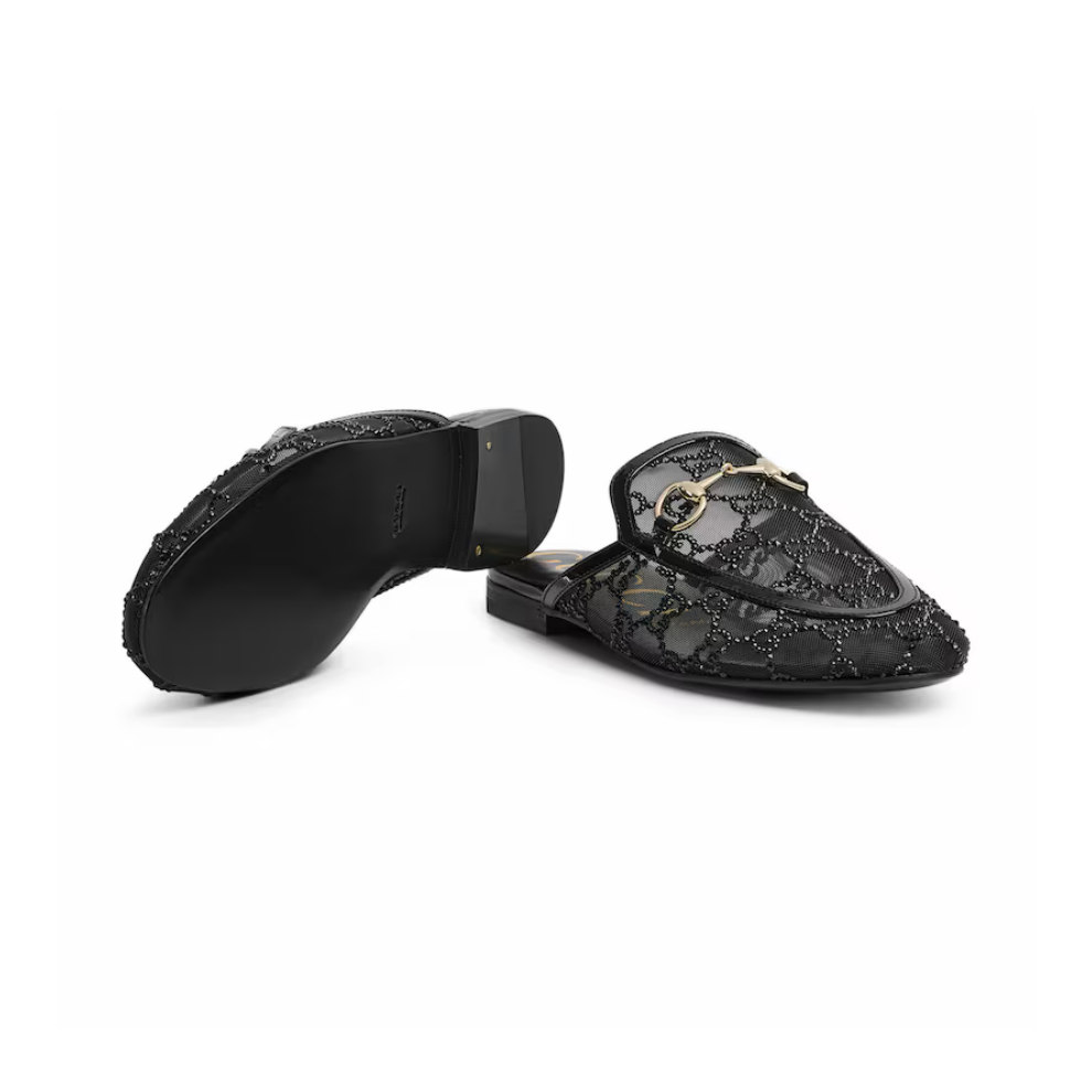 Gucci Women's GG crystal Princetown slipper