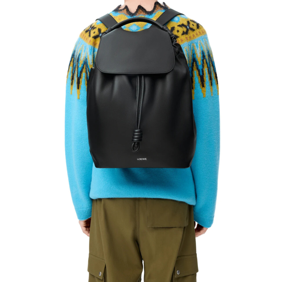 LOEWE Flamenco backpack in shiny supple calfskin