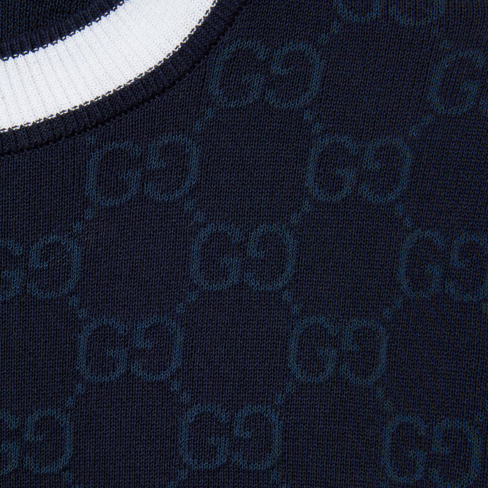 GUCCI GG fine cotton jacquard top