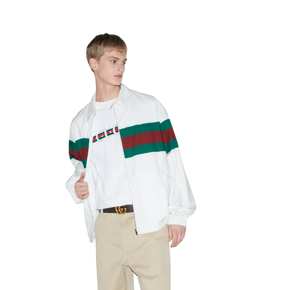 GUCCI COTTON JERSEY T-SHIRT WITH GUCCI PRINT