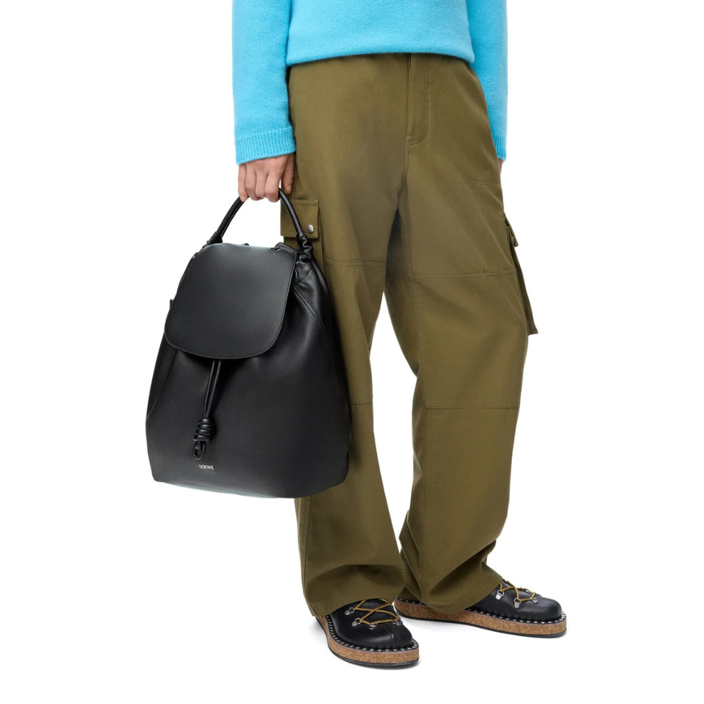 LOEWE Flamenco backpack in shiny supple calfskin