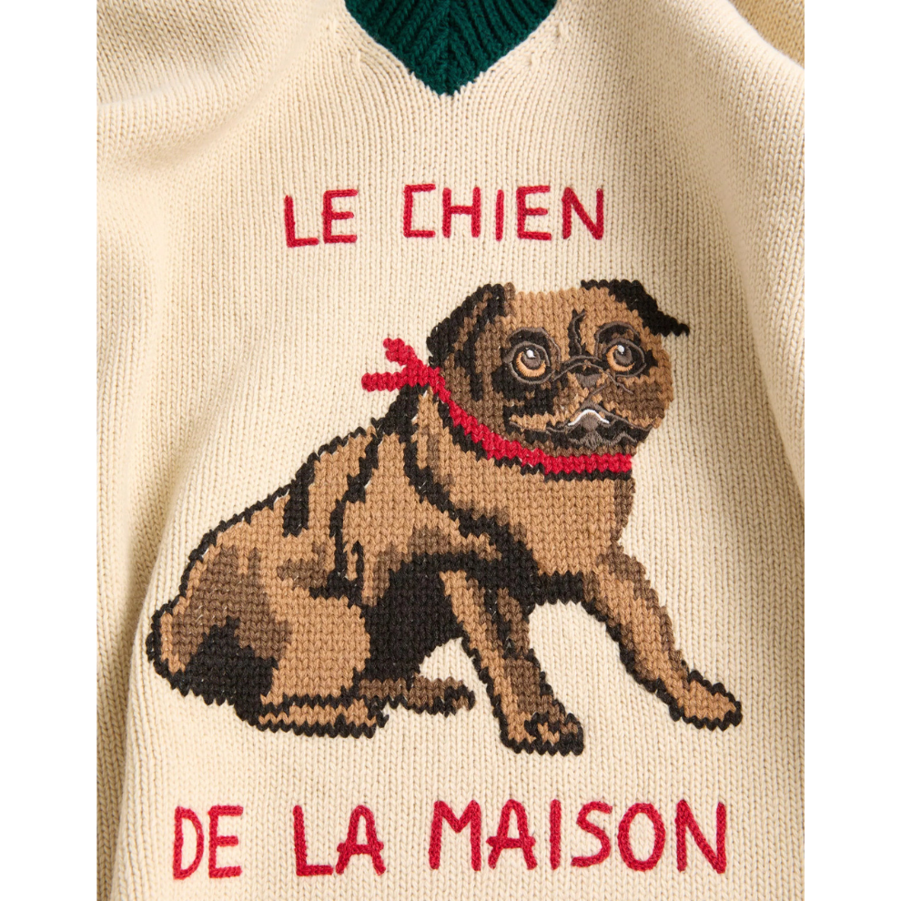 Valentino Le Chien De La Maison Jacquard Wool Sweater