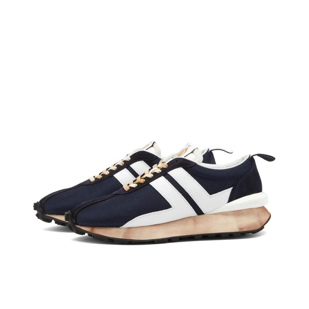 LANVIN VINTAGE RUNNING SNEAKER NAVY BLUE & WHITE