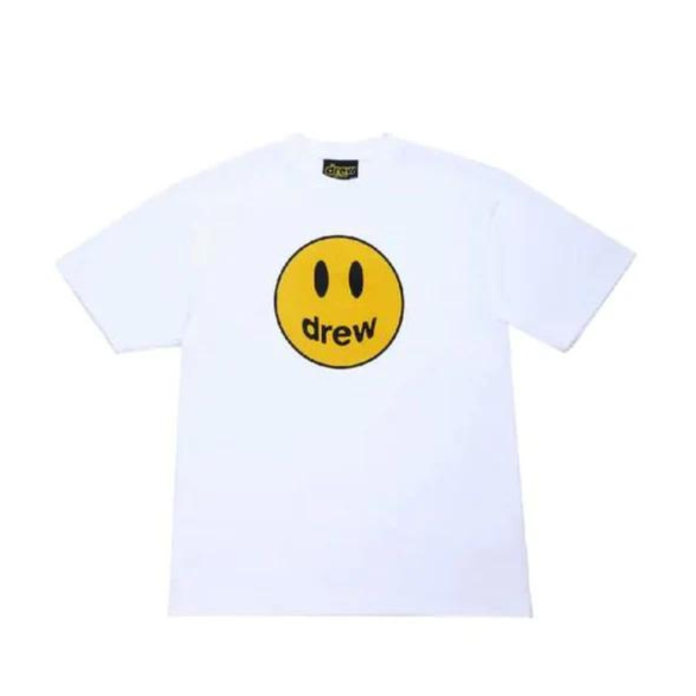 Drew House Mascot - White Distress Smiling Face Short Sleeve T-shirt Unisex - Digital-Shoppers
