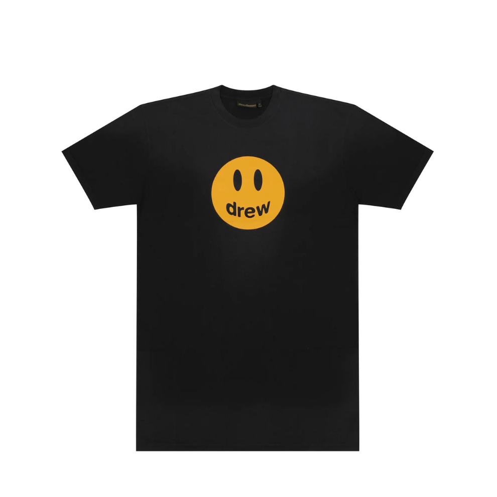 Drew House Mascot - Black Distress Smiling Face Short Sleeve T-shirt Unisex - Digital-Shoppers