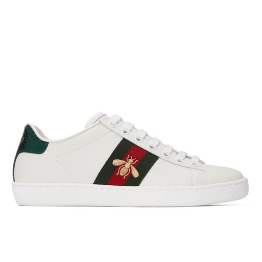 GUCCI NEW ACE GRG BEE SNEAKER WHITE