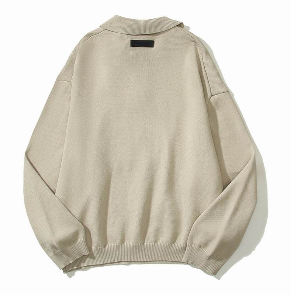 FEAR OF GOD ESSENTIALS - Logo-Appliquéd Knitted Polo Shirt - Neutrals