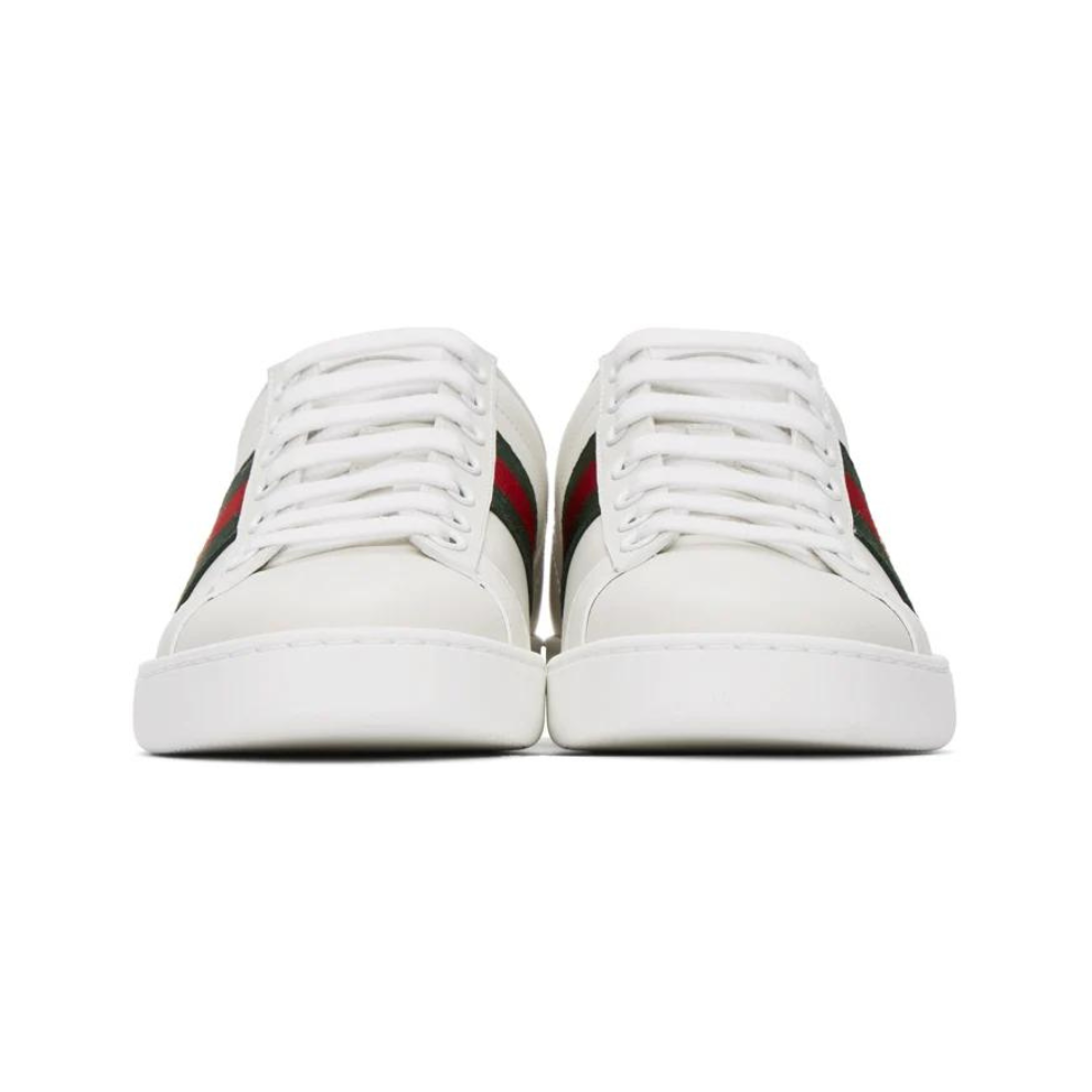 GUCCI NEW ACE GRG BEE SNEAKER WHITE