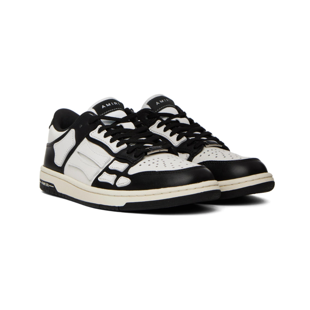 AMIRI Black & White Skel Low Sneakers