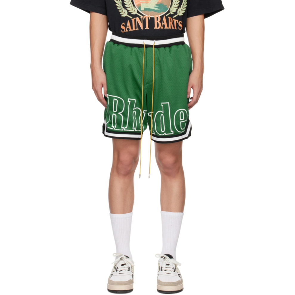 RHUDE Green Court Shorts