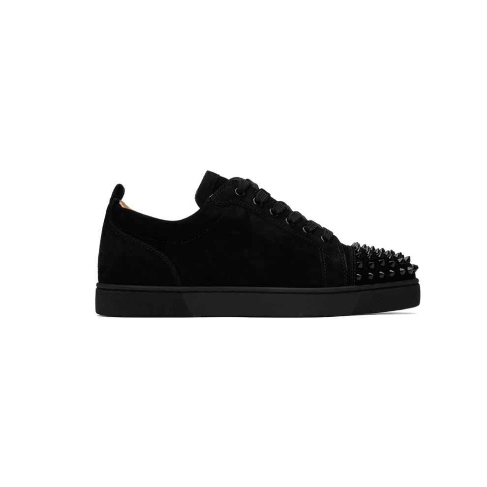 CHRISTIAN LOUBOUTIN Black Louis Junior Spikes Sneakers