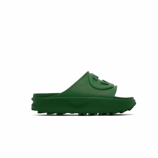 GUCCI Green Interlocking G Slides