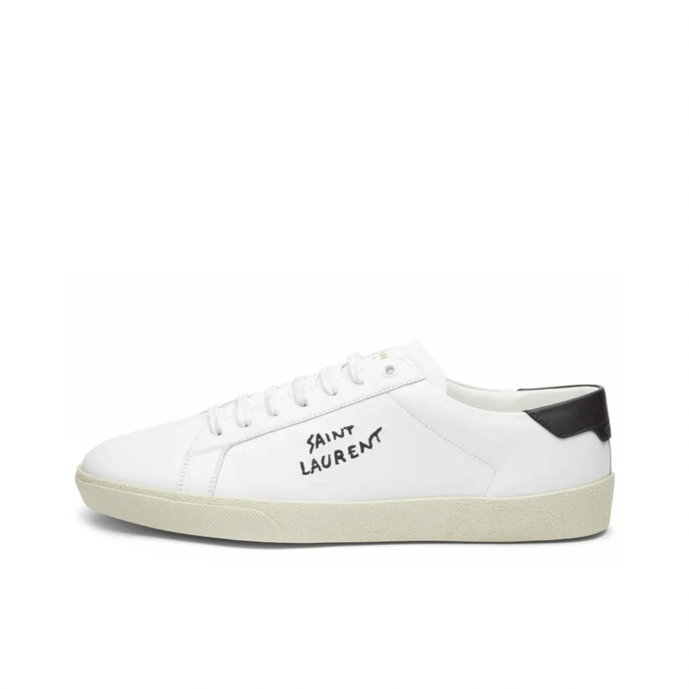 SAINT LAURENT SL-06 COURT SIGNATURE SNEAKER WHITE