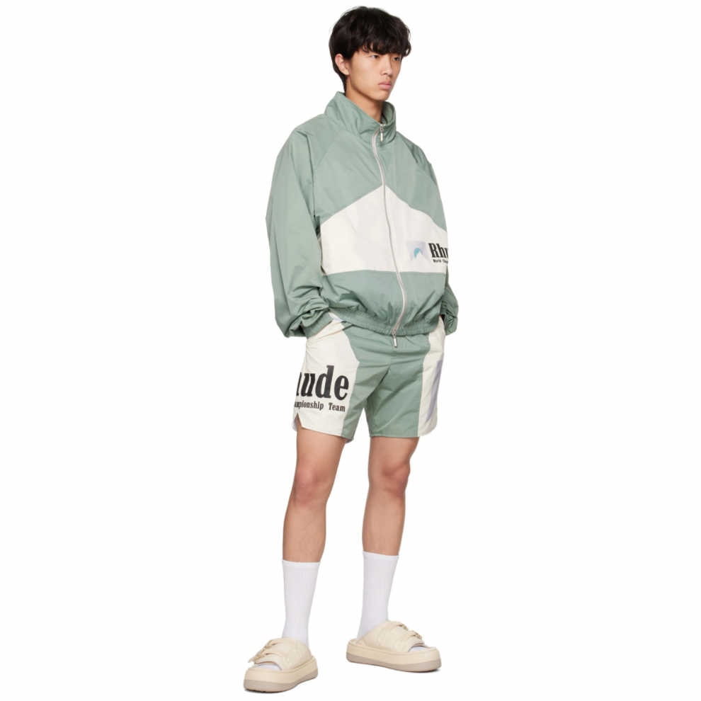 RHUDE Blue & Off-White Senna Flight Jacket