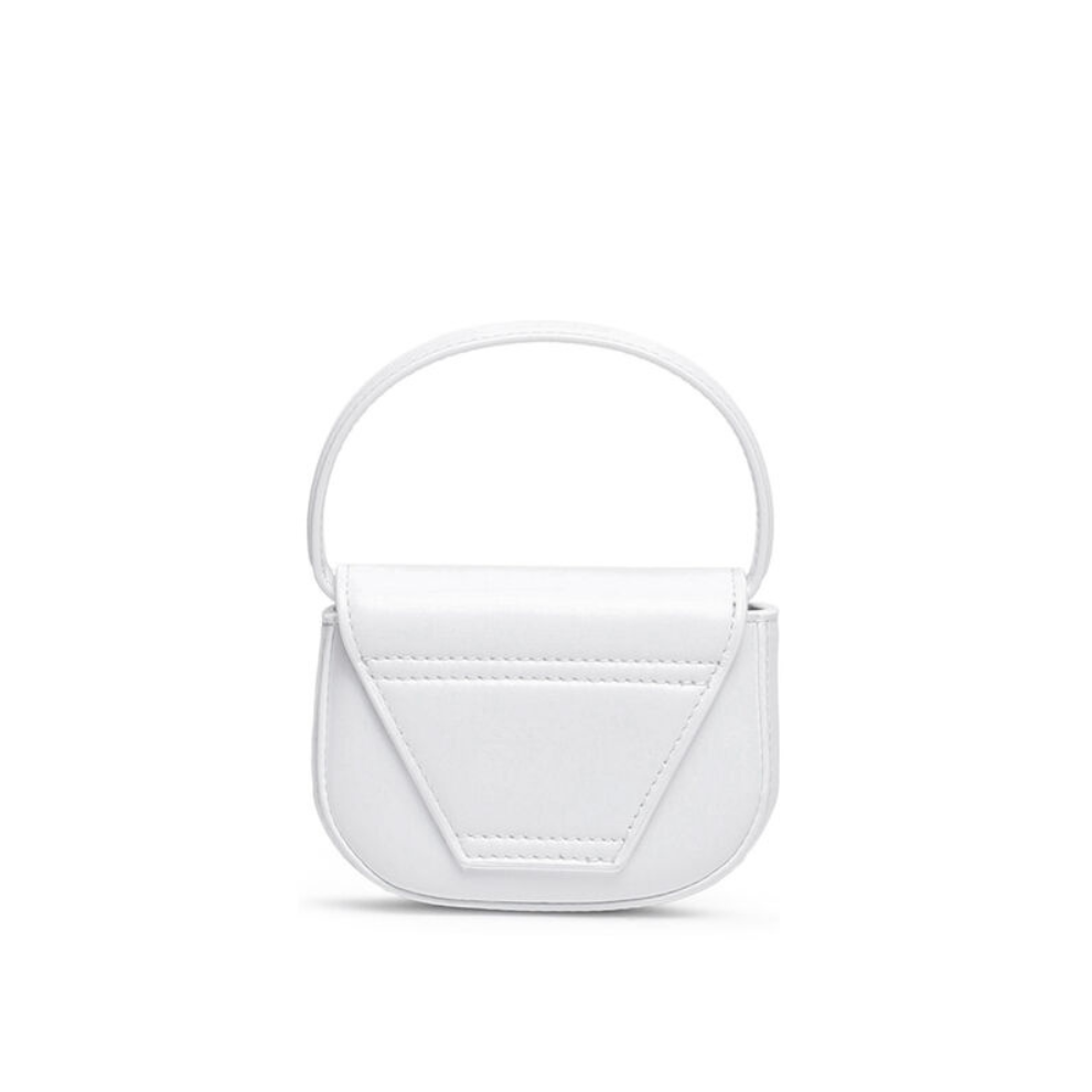 Diesel 1DR XS Mini Bag with D Plaque White