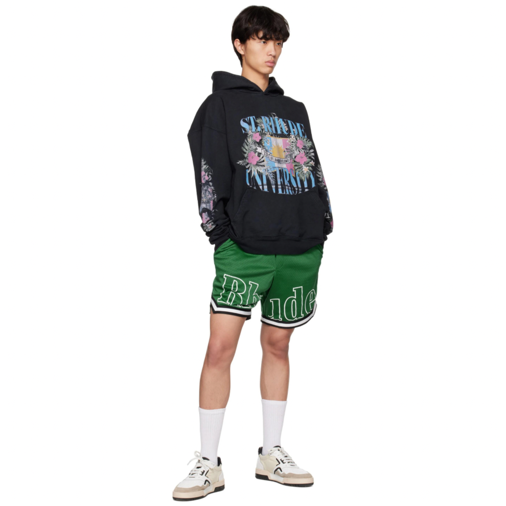 RHUDE Green Court Shorts