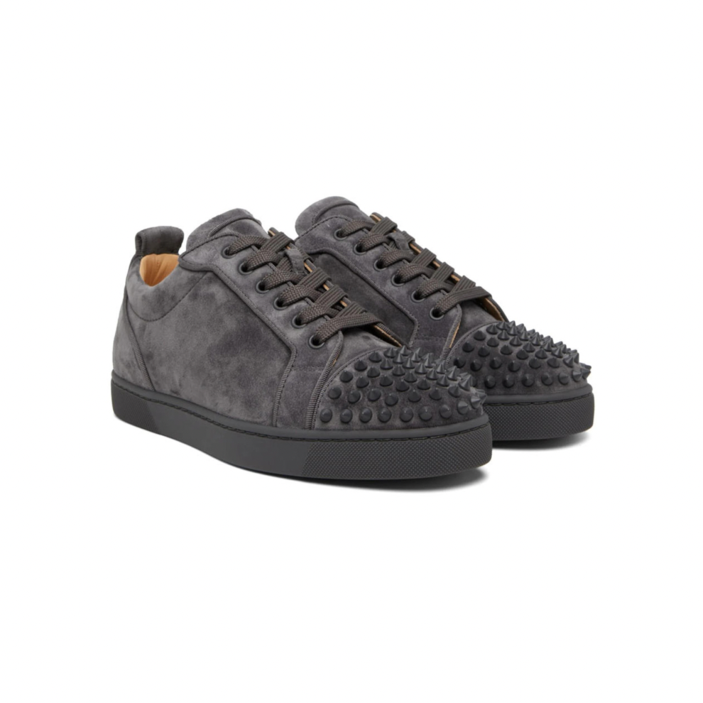 Christian Louboutin Louis Junior Spikes Orlato Suede Sneakers