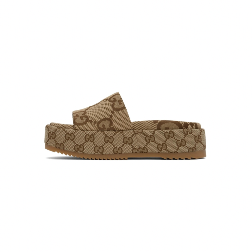 GUCCI Brown GG Angelina Sandals