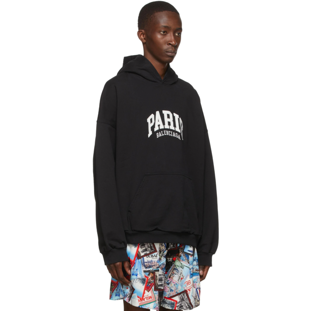 BALENCIAGA Black Cotton Hoodie