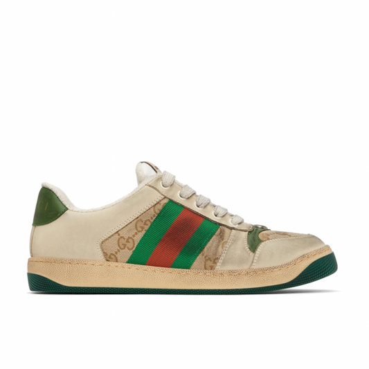 GUCCI Beige Screener GG Sneakers