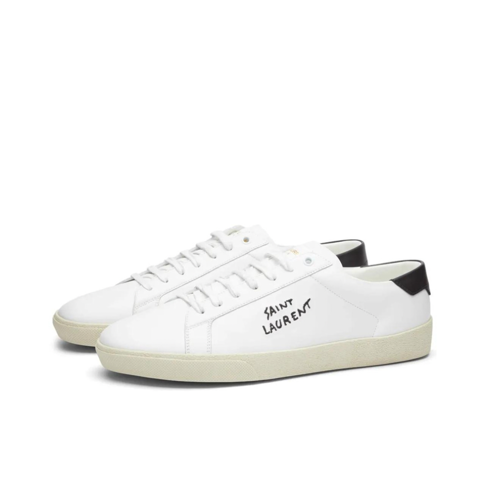 SAINT LAURENT SL-06 COURT SIGNATURE SNEAKER WHITE