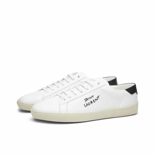 SAINT LAURENT SL-06 COURT SIGNATURE SNEAKER WHITE