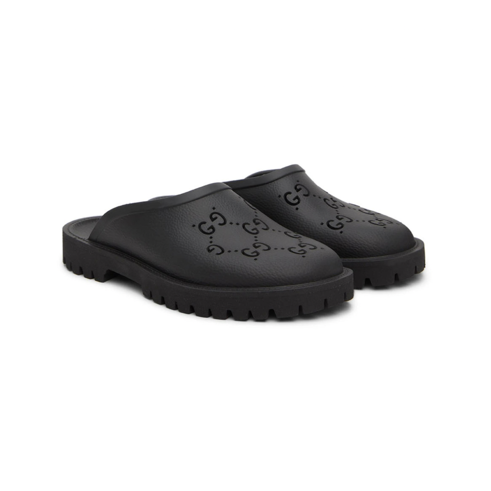 GUCCI Black GG Slippers
