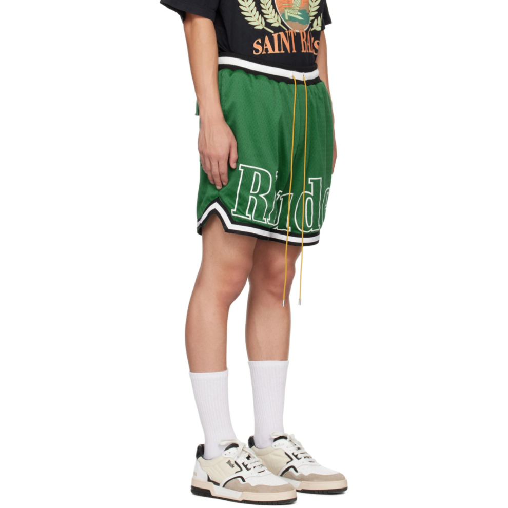 RHUDE Green Court Shorts