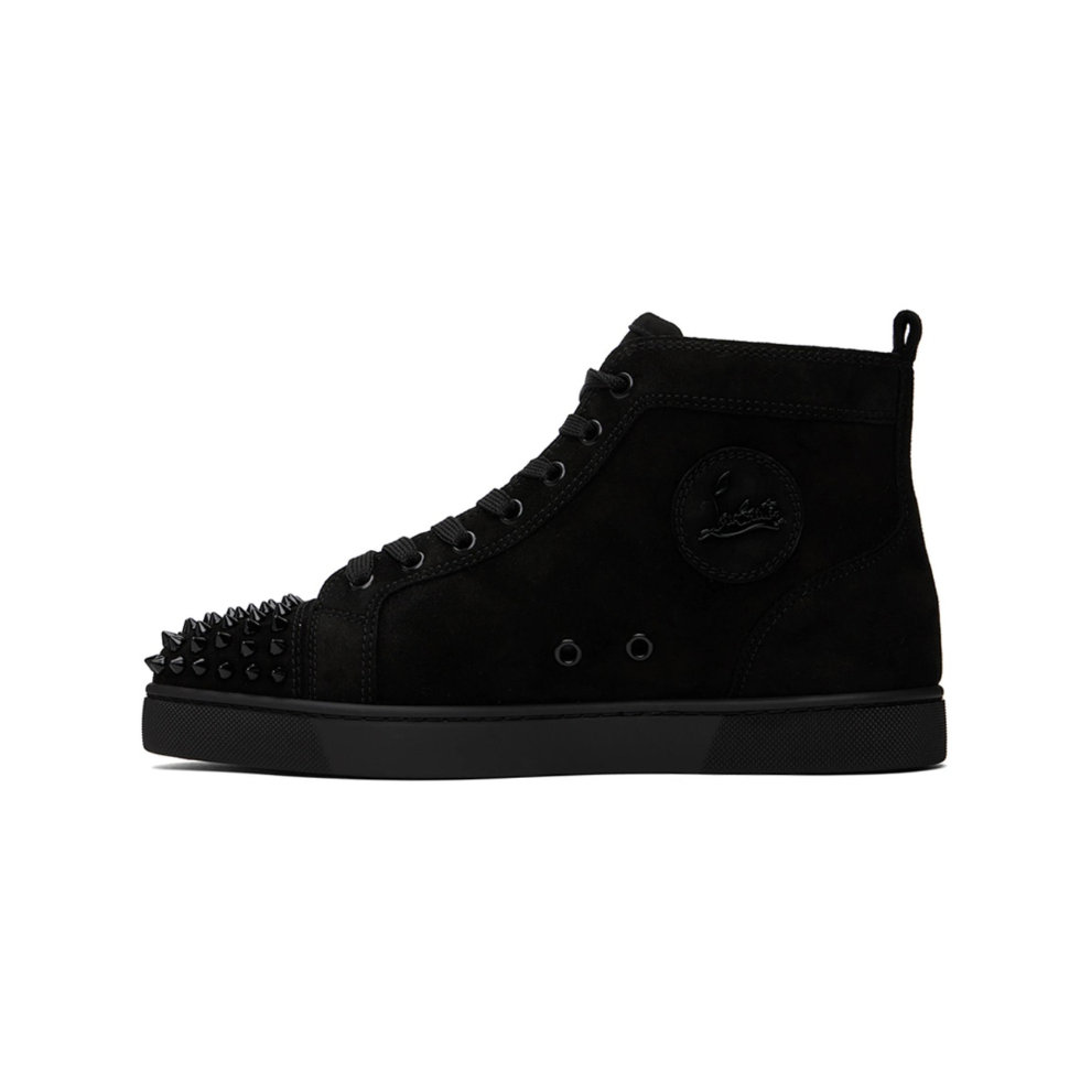 CHRISTIAN LOUBOUTIN Black Lou Spikes Sneakers