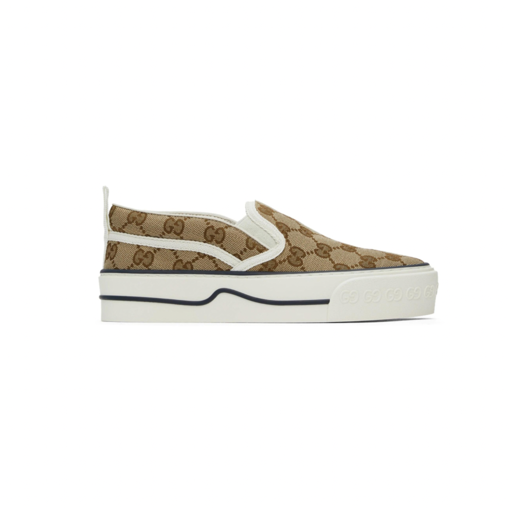 Beige 'Gucci Tennis 1977' Slip-On Sneakers