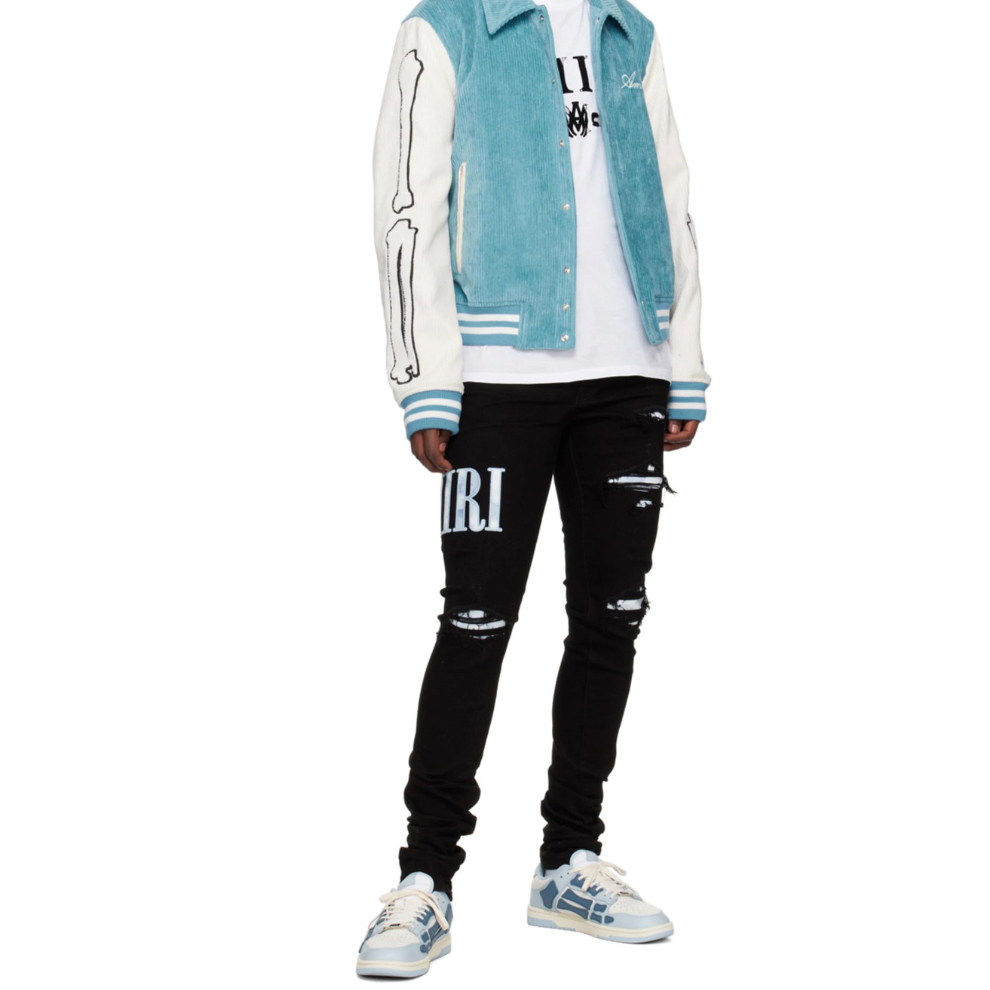 AMIRI Blue Skel Top Low Sneakers