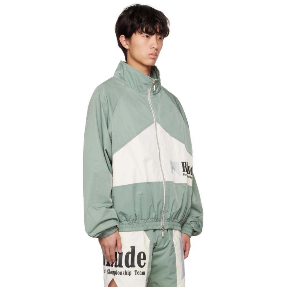 RHUDE Blue & Off-White Senna Flight Jacket