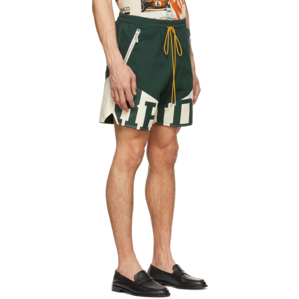 RHUDE Green Cotton Shorts
