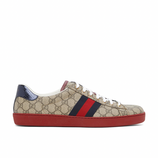 GUCCI Beige GG Supreme New Ace Sneakers