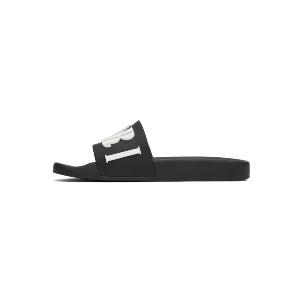 AMIRI Black Logo Pool Slides