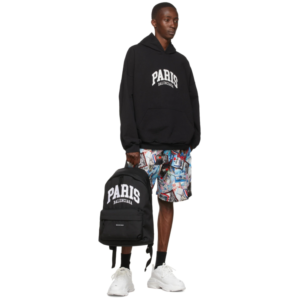 BALENCIAGA Black Cotton Hoodie