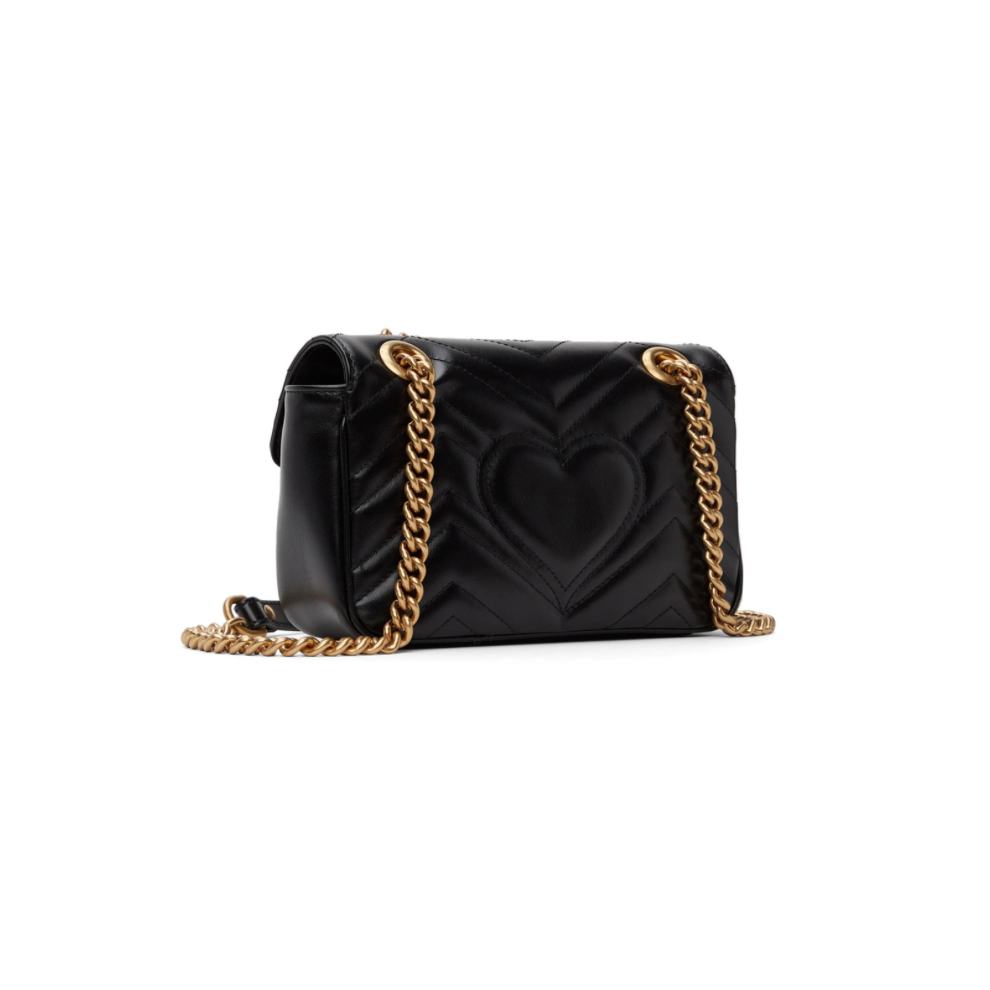 GUCCI Black Mini GG Marmont 2.0 Shoulder Bag Digital Shoppers