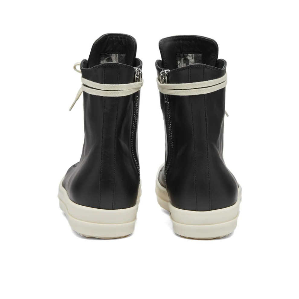 RICK OWENS HIGH SNEAKER BLACK & MILK