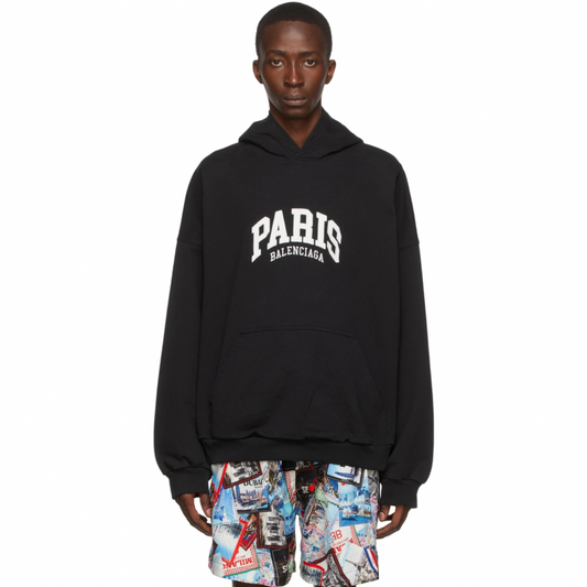 BALENCIAGA Black Cotton Hoodie